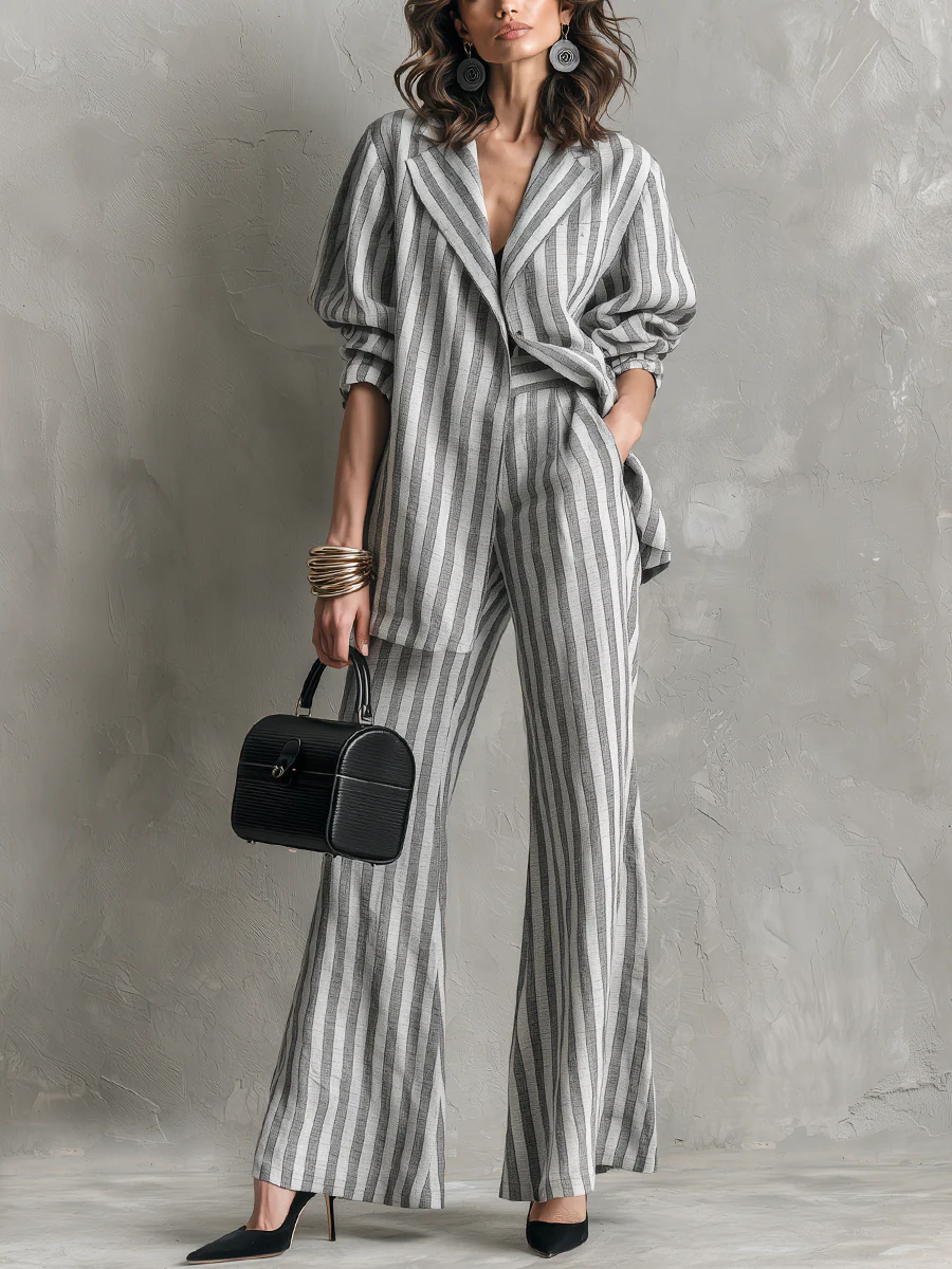 Bohemian Gray Striped Suit