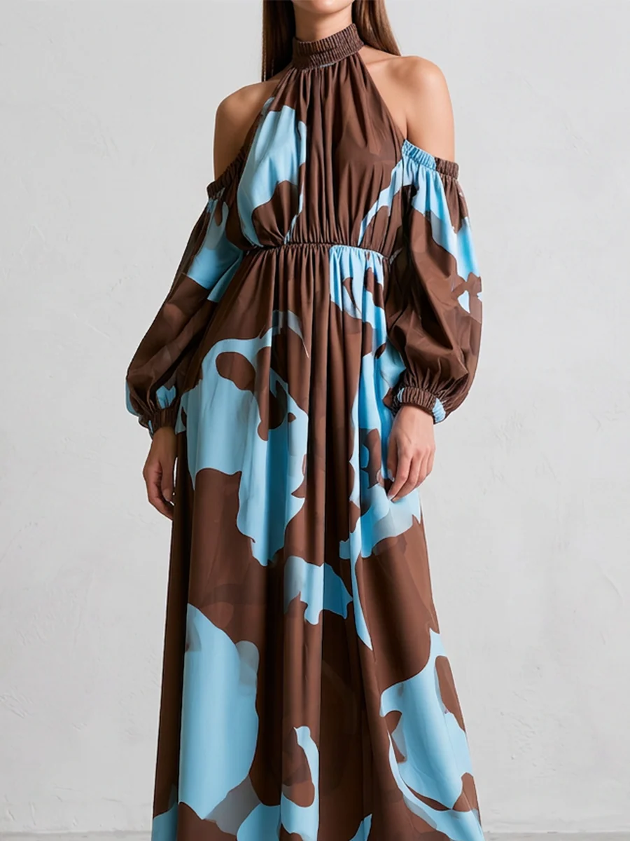 Bohemian Mocha Breeze Maxi Dress - Image 2