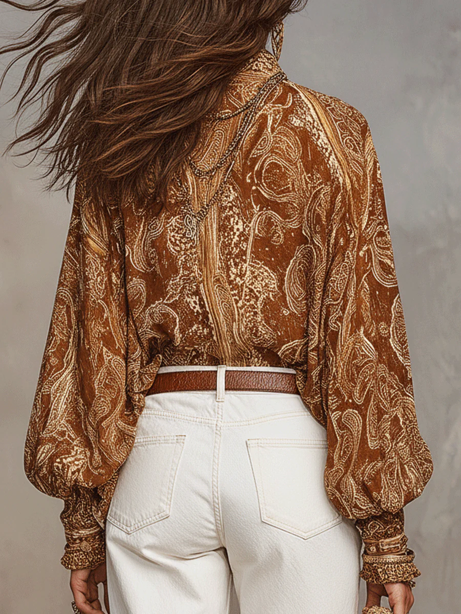 Bohemian Paisley Blouse - Image 3
