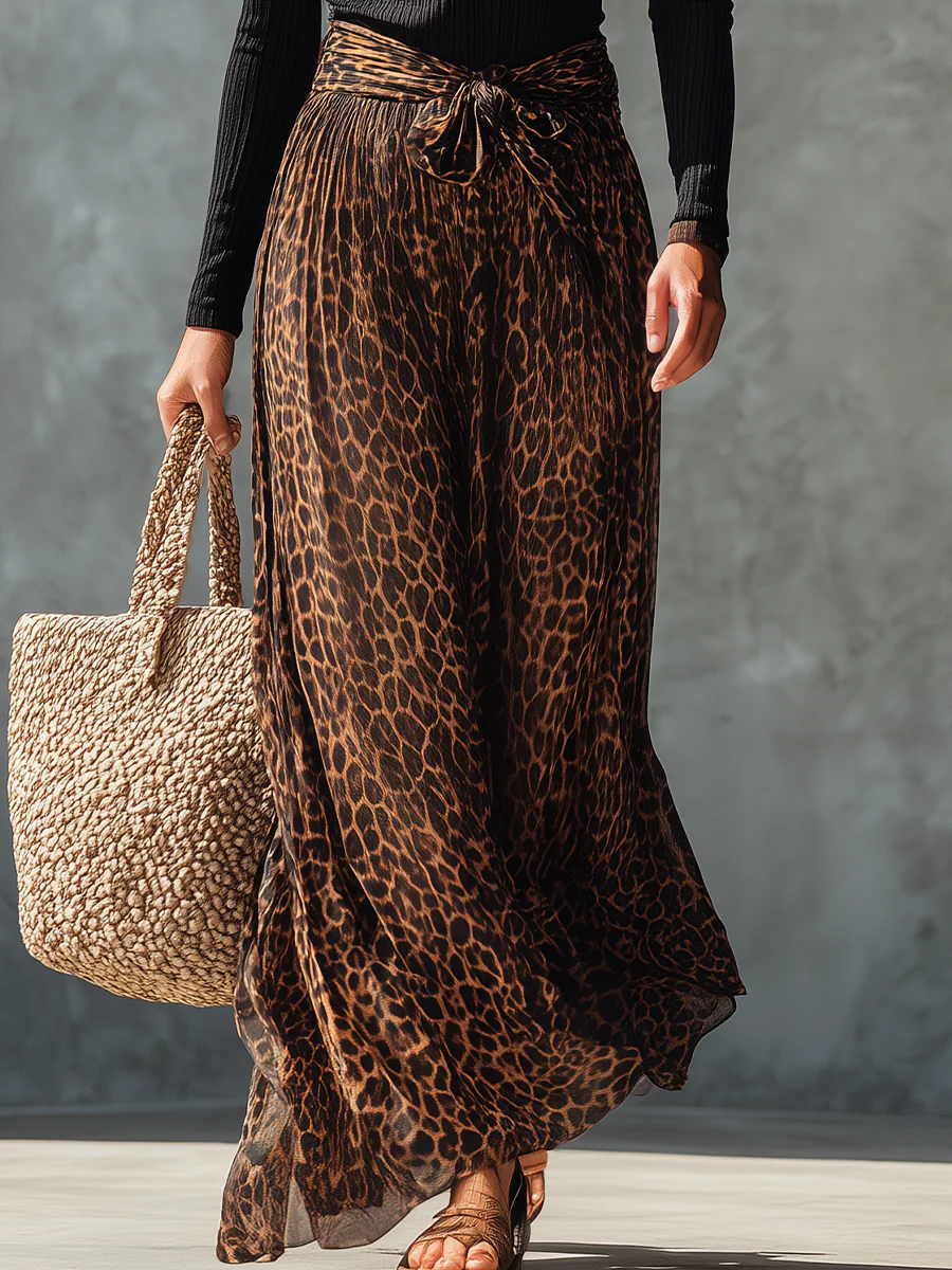 Bold Black Leopard Print Wide Leg Set - Image 3