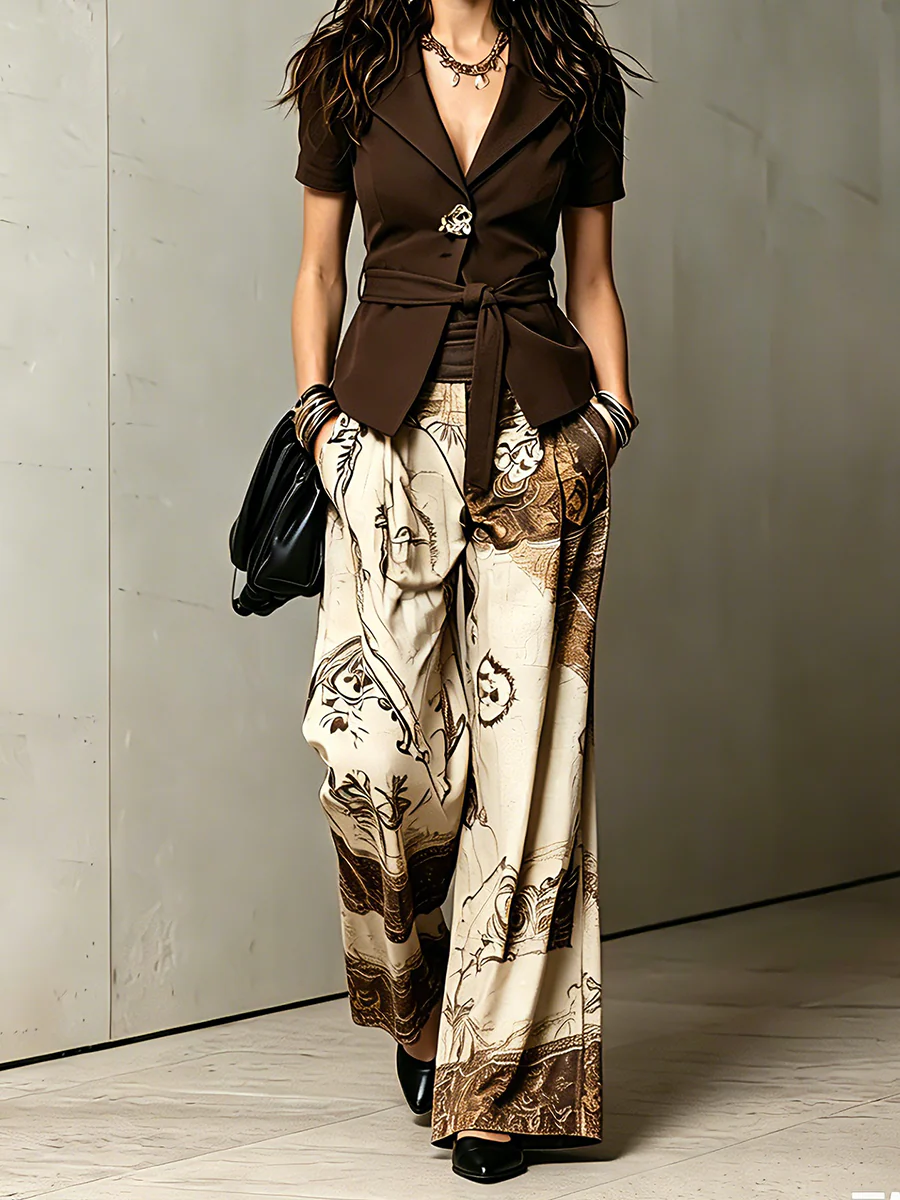 Cocoa Tailored Bohemian Suit Set - Image 3