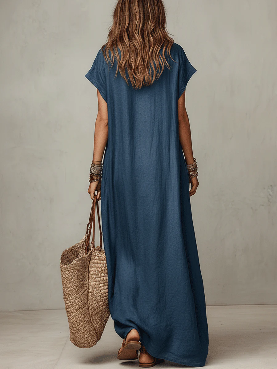 Effortless Bohemian Flow Relaxed Maxi Dress - Image 3
