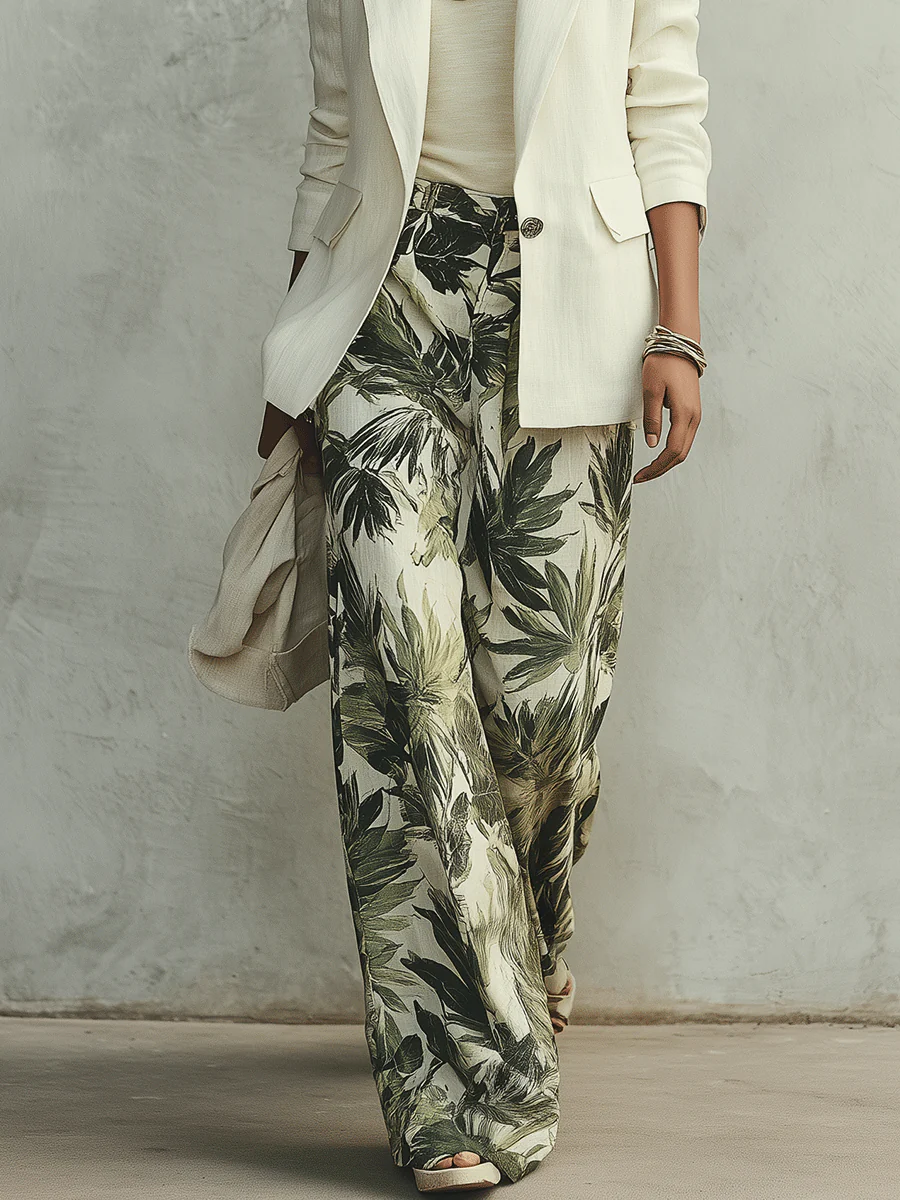 Effortless Chic Linen Tailored Single-Button White Blazer - Image 3