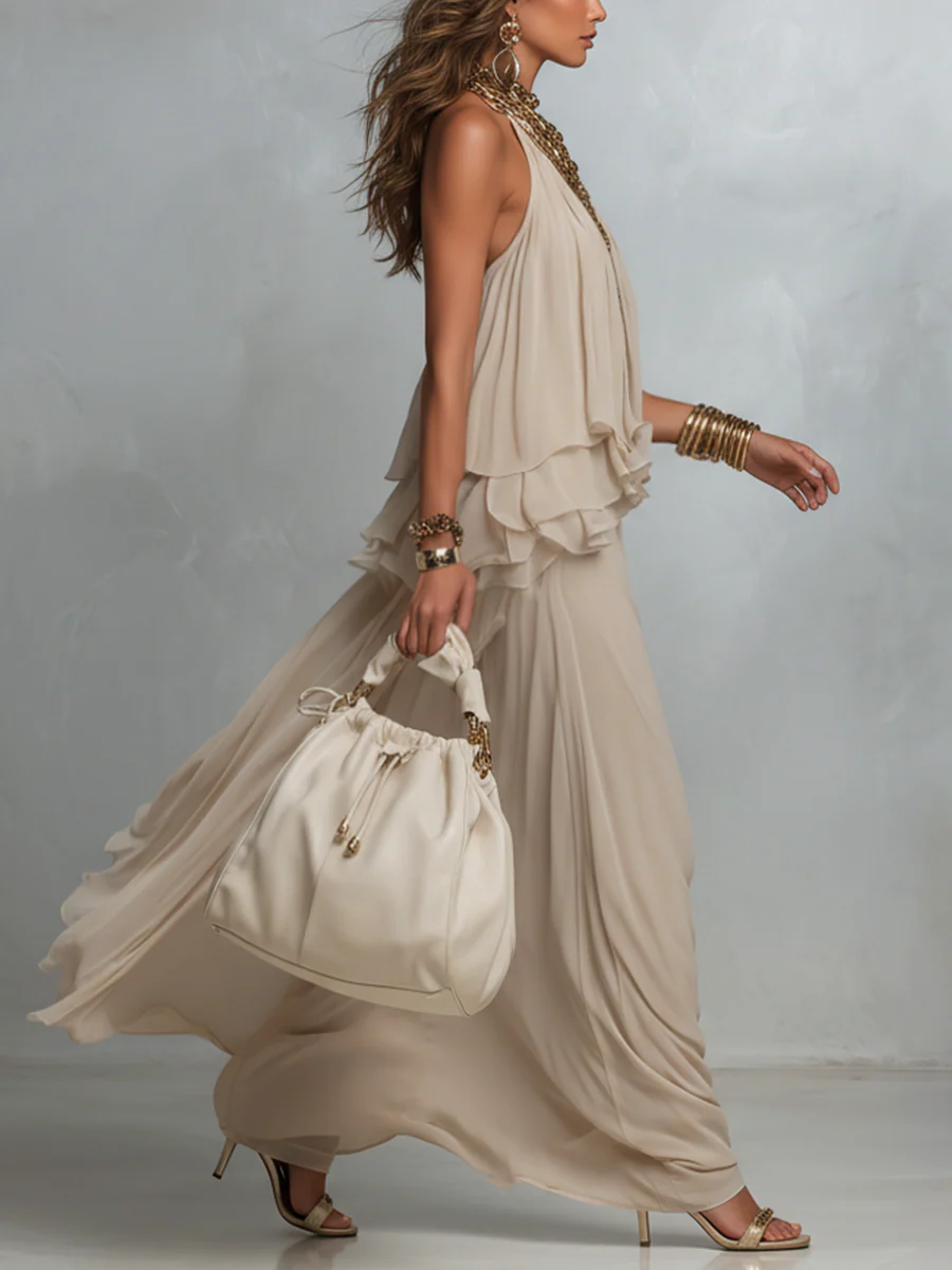 Ethereal Layered Halter Bohemian Set - Image 3
