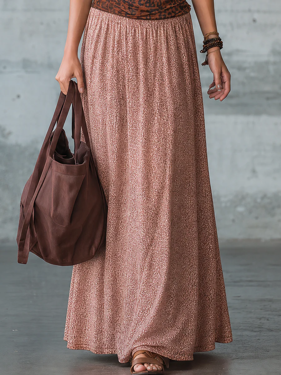 Romantic Blush Printed Maxi Dress - Image 3