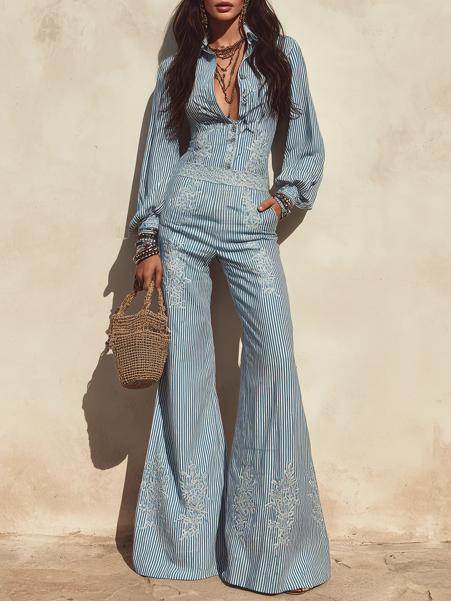 Sunlit Riviera Wide-Leg Jumpsuit