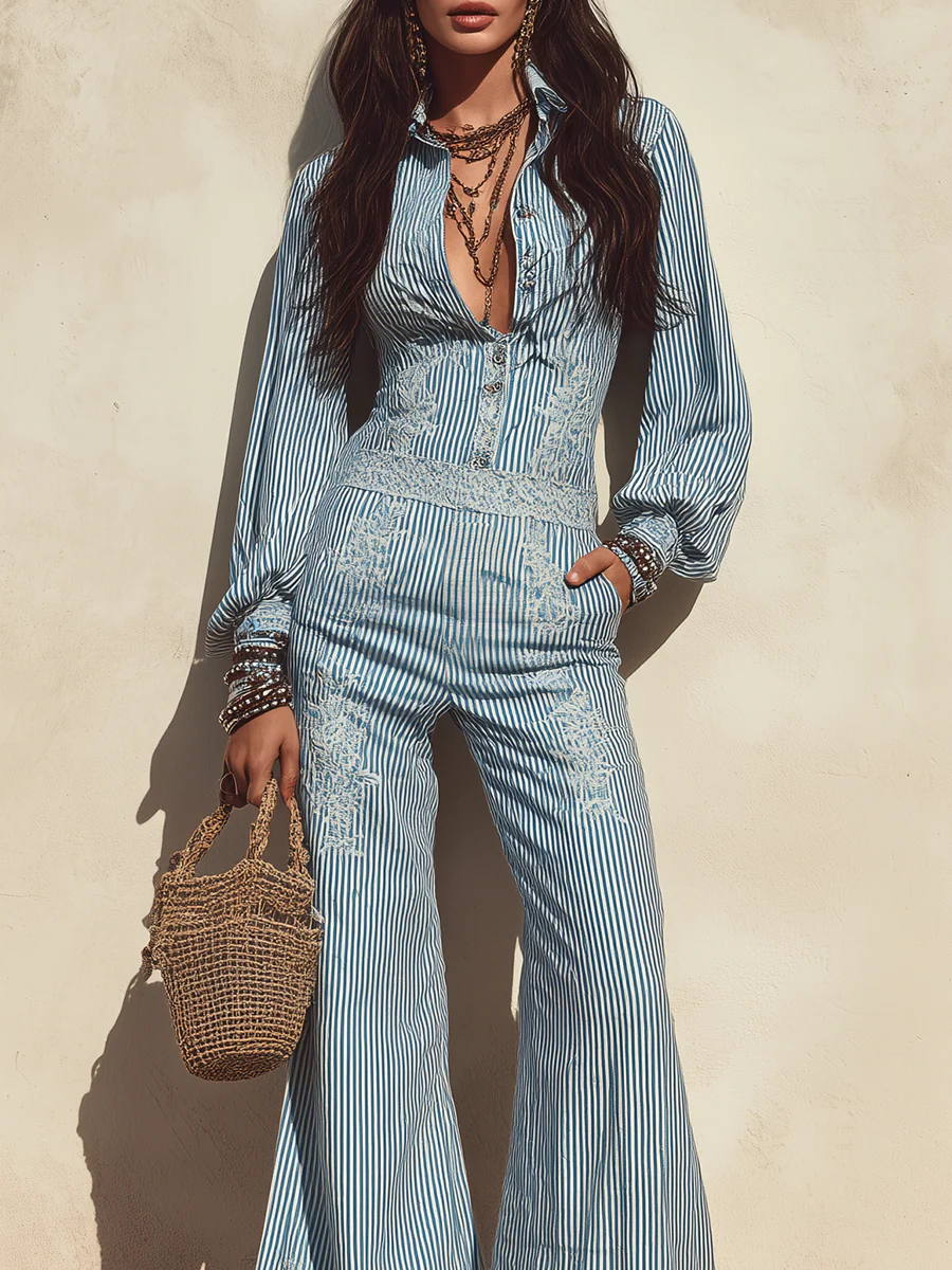 Sunlit Riviera Wide-Leg Jumpsuit - Image 2