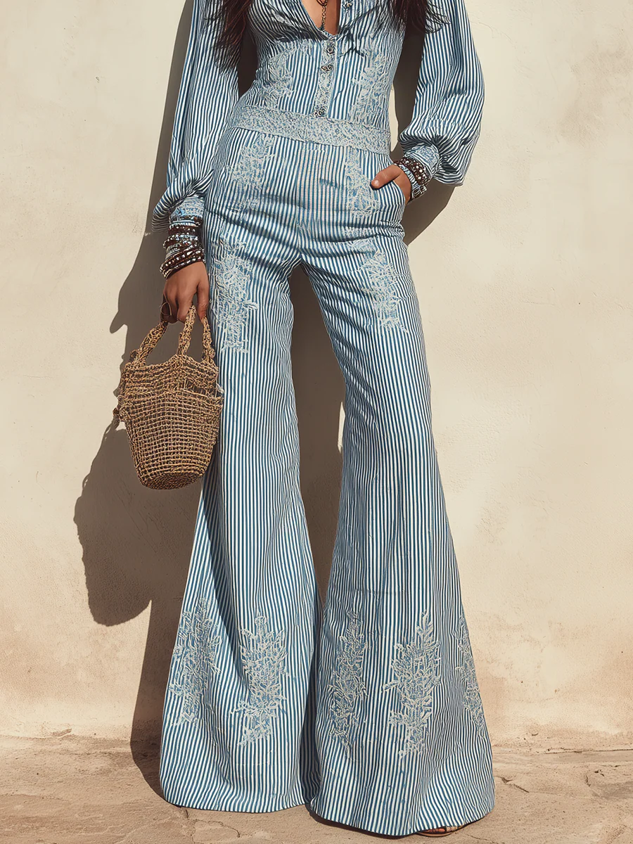 Sunlit Riviera Wide-Leg Jumpsuit - Image 3